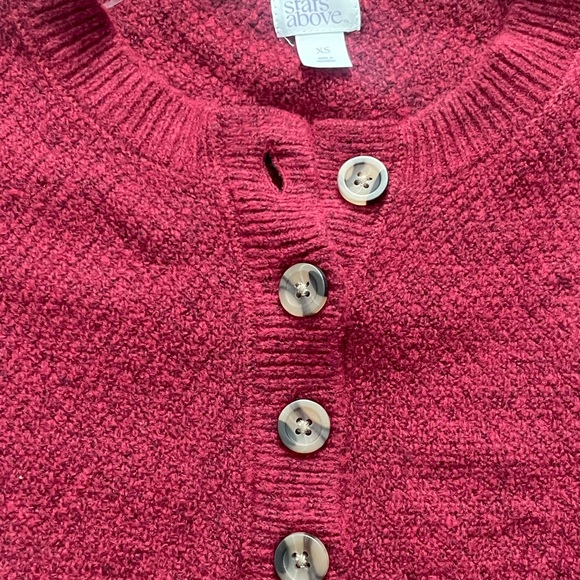 NWT Stars Above Women's Red Henley Top Sweater & Pants - XS - Picture 2 of 8